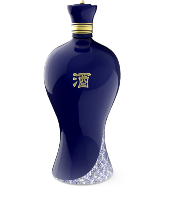 觀音故里酒類白酒藍色商務海報